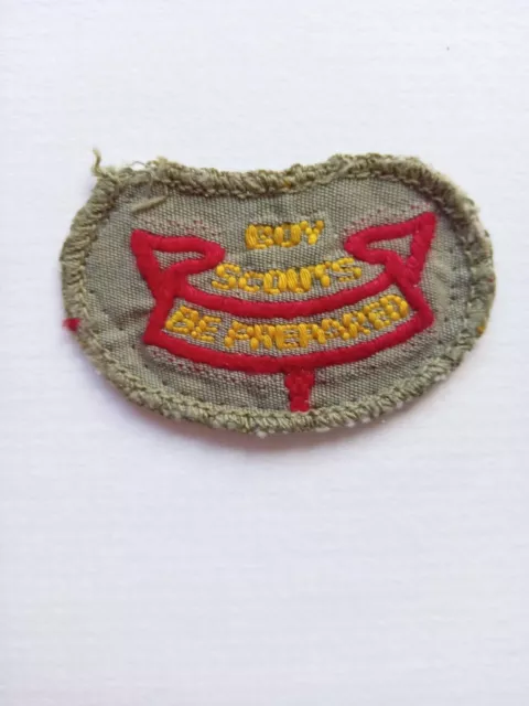 Vintage Boy Scouts Be Prepared First Class Cloth Badge Patch Scouts