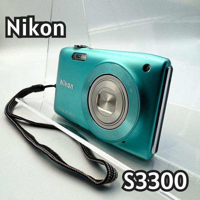 NIKON COOLPIX S3300 Light Blue Compact Digital Camera Used