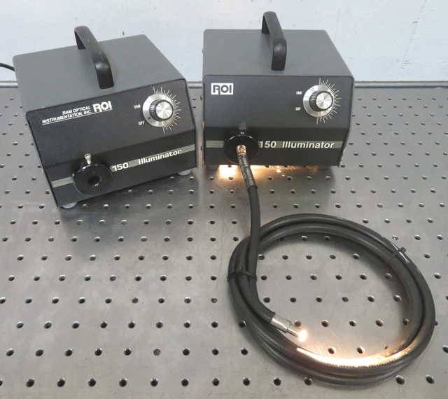 C185192 Lot 2 ROI RAM Optical 150 Fiberoptic Illuminator w/(1) Fiber Light Guide