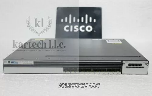 Lot De 10 Cisco WS-C3750X-12S-S 12-Port Interrupteur Avec C3KX-NM-10G