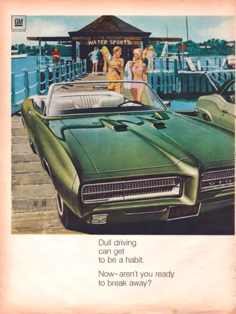 1967-1969 Wide-Track Pontiac 2-page + 1-page Print Ads