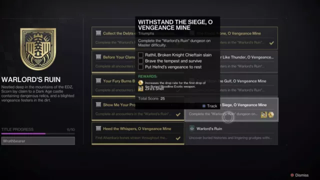 Master Warlord's Ruin Dungeon Full Completion + Hidden Chests - PS4/5/Xbox