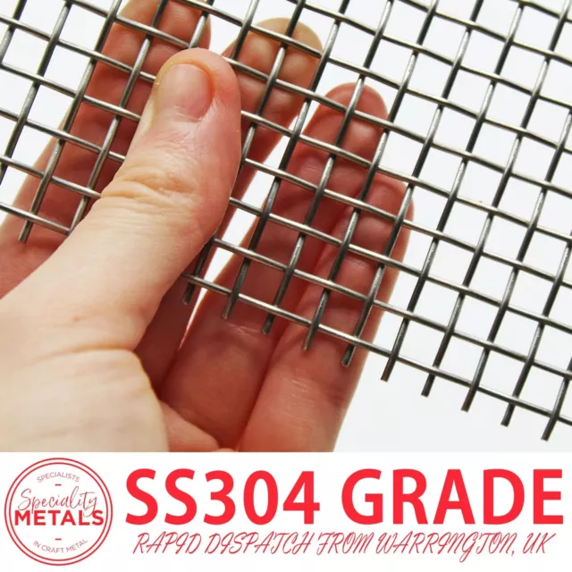 HEAVY DUTY STAINLESS Steel Woven Wire Mesh Grille | 4 Mesh, 5mm Hole, 0