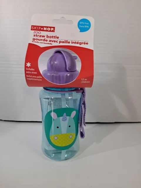 SKIP HOP Toddler Sippy Cup, Straw Bottle, Unicorn /12 oz.