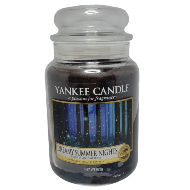 Yankee Candle DREAMY SUMMER NIGHTS 22 Oz Large Jar Retired Rare 623g - New