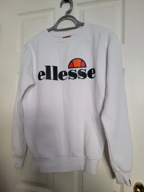 Ellesse Agata Women’s White Logo Sweatshirt Size UK 6