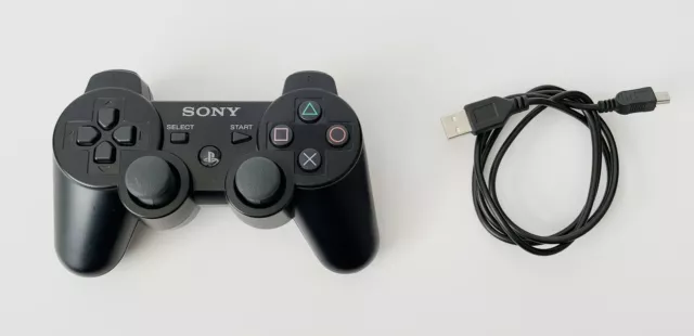 Official Sony PS3 Sixaxis Wireless Controller PlayStation 3 With USB Cable