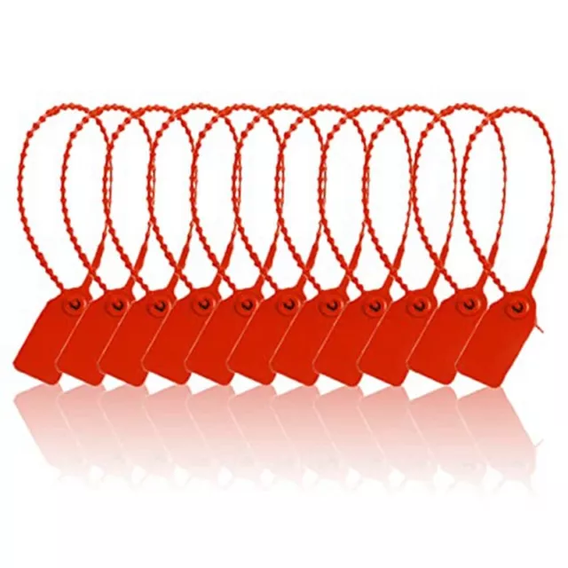 100 Plastic Tamper Seals, Numbered Zip Ties Tags,Disposable Self Locking6579