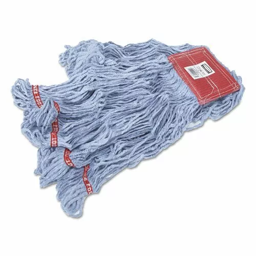 Web Foot Wet Mops Cotton/synthetic Blue Large 5-In. Red Headband, 6/carton