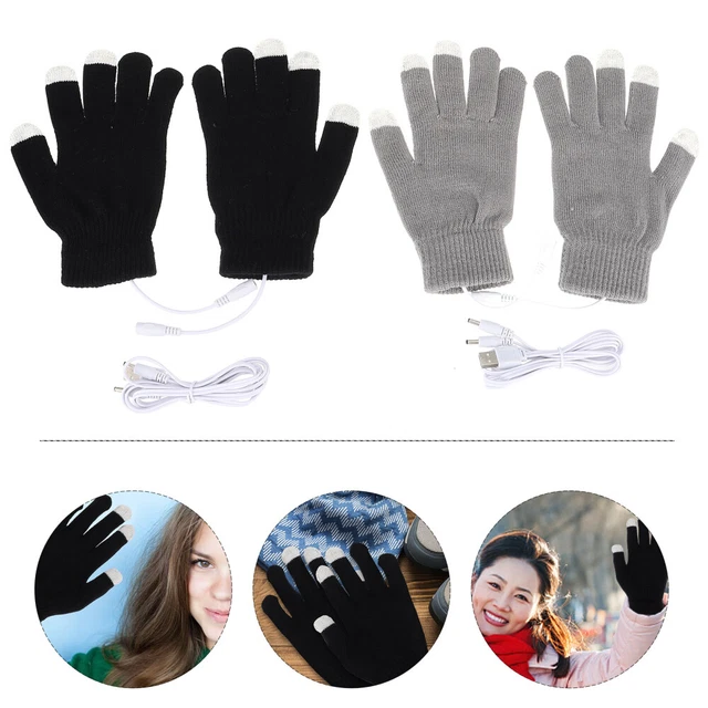 2 paia guanti da sci donna riscaldati elettrici ricarica USB