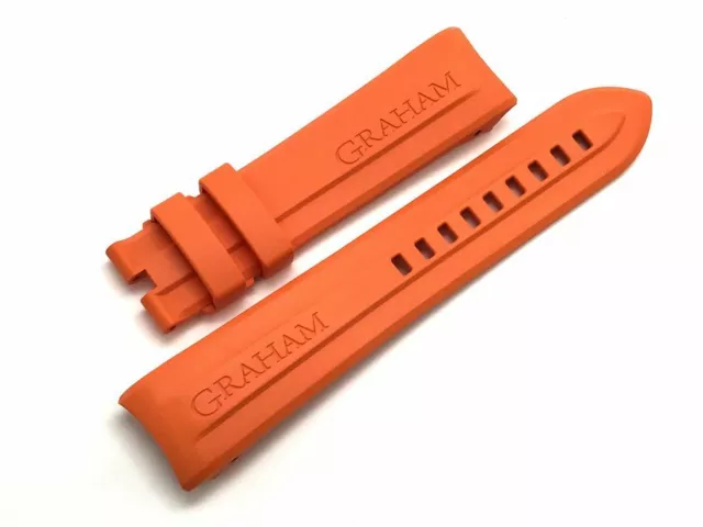 Brand New Orange Replacement Watch Band for Graham Swordfish Big 12-6 BRAK32B