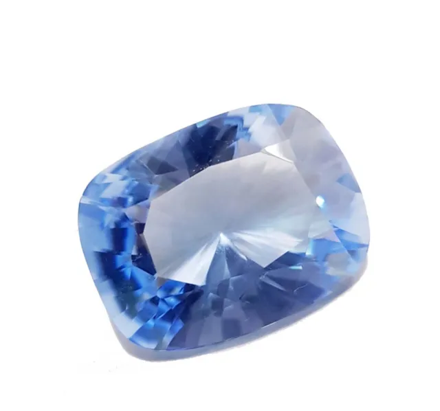 Certified 40.00 Ct Natural Blue Topaz Cushion Diamond Cut hydrothermal Gemstone