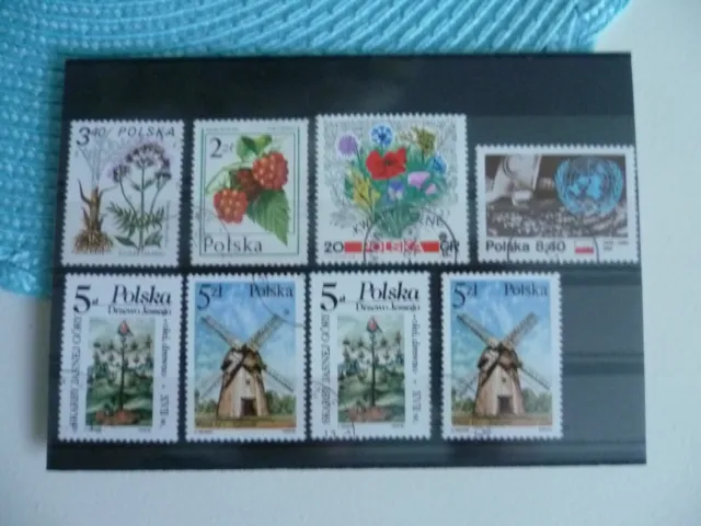 Steckkarte Briefmarken, Polen, Polska, diverse Motive, gestempelt, Set 14