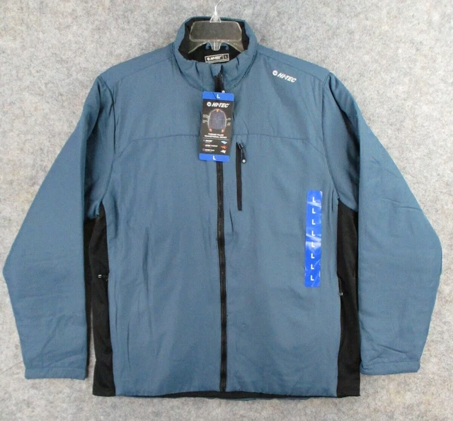 Hi Tec Winter Jacket Mens LARGE L Blue Waterproof Wind Resistant Quick Dry