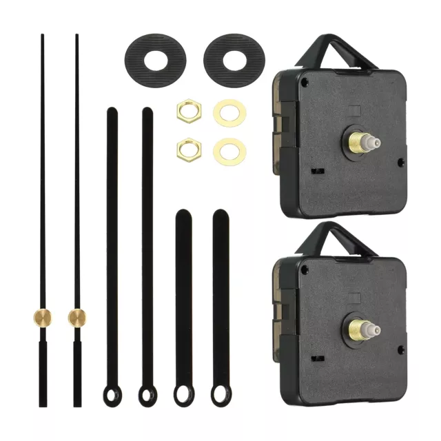 Clock Mechanism Replacement, 2Set Quartz Clock Mechanism DIY Wall Clock, 17002