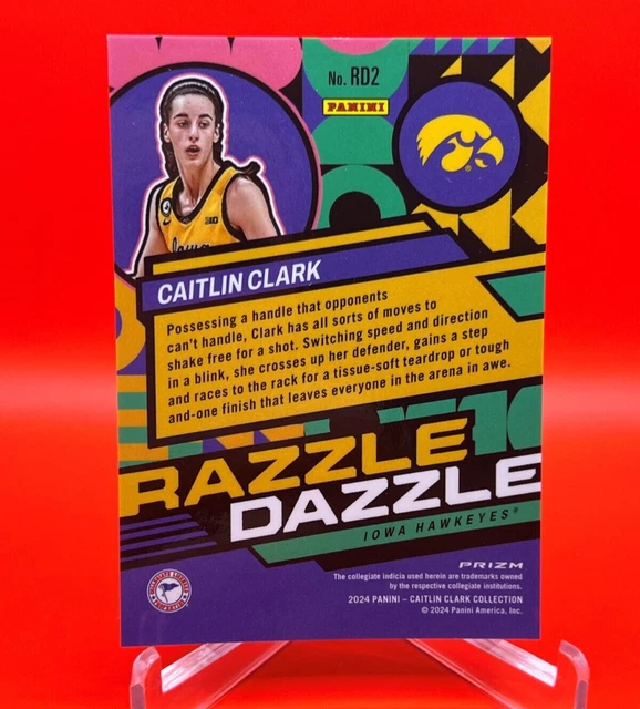 2024 PANINI CAITLIN Clark Collection Razzle Abbagliamento Mosaico Prizm