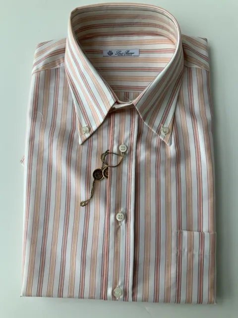 LORO PIANA $675 Dress Shirt In 100% Ultra-Fine Cotton—New With Tags