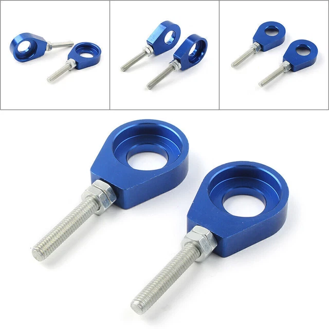Blue 15mm Chain Adjuster Tensioner Block Fit Dirt Bike Quad ATV CRF50 SSR