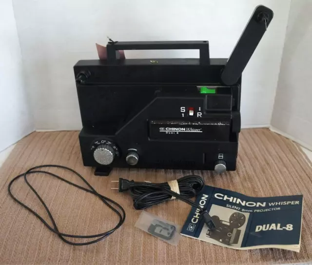 Vintage CHINON Whisper Dual 8mm Movie Projector - Model 727