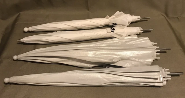 Two 32" Photo Studio Soft White and 2 White/Silver Lined Umbrella Diffusers Lot