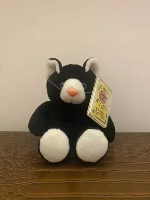 Beanie Kids Plush Tuffy The Black Cat Skansen Rare Collectable Vintage 1997 Tags