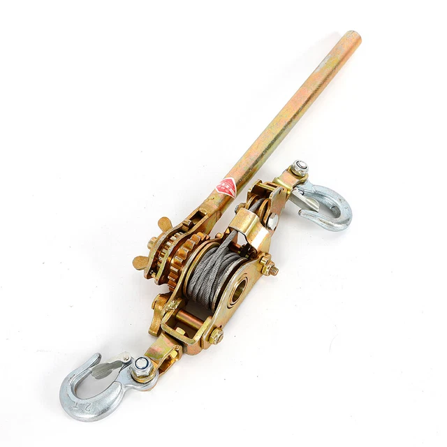 4400LB / 2T Heavy Duty Hand Lever Puller Come Along Cable Hoist Ratchel Tool NEW