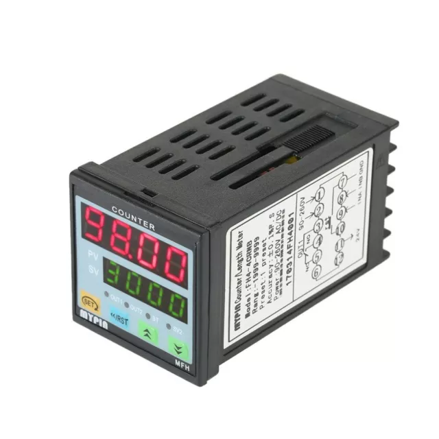 NEW FH4-4CRNB Multi-purpose Preset 4 Digital Counter Intelligent 90-265V AC/DC