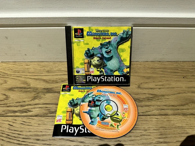 DISNEY PIXAR MONSTERS Inc Scare Island Sony PlayStation 1 PS1 Black ...