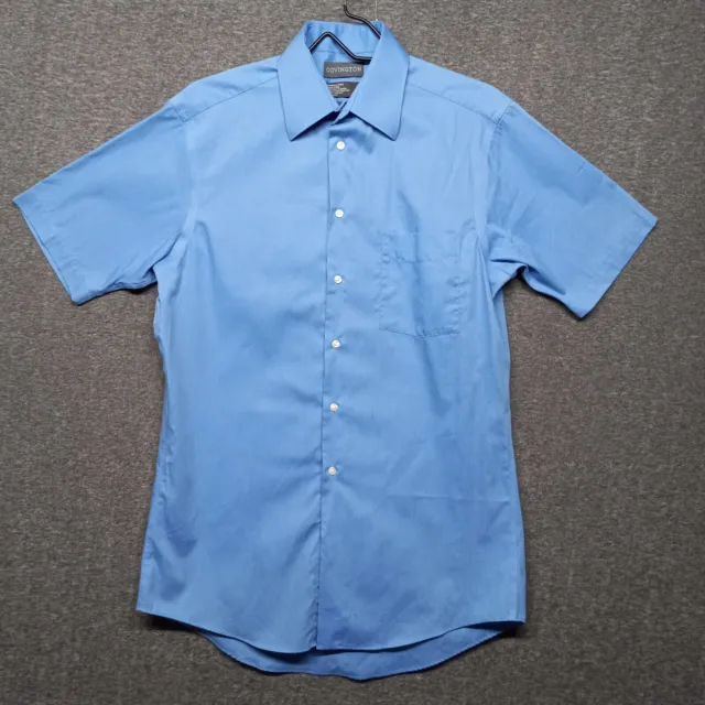Covington Short sleeve dress shirt - Men's size S - Blue, collared, wrinkle free