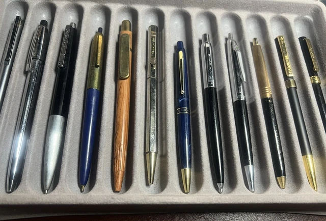 Lot De 11 Stylos à Bille De Marque (Waterman, Parker, Sheaffer, Reynolds) - Occasion