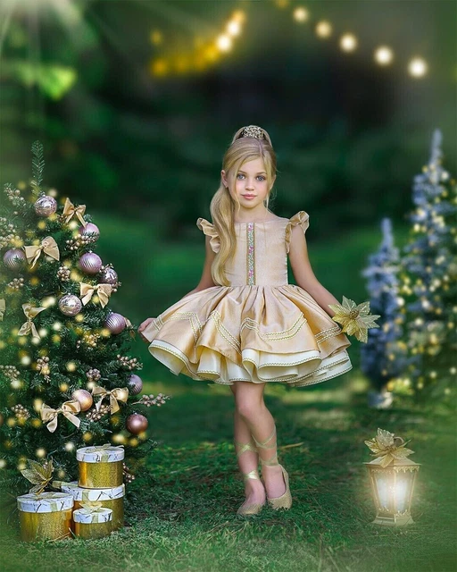 NWT Dollcake Gleam In The Light Dress Gold Girls sz 6 holiday special pagent