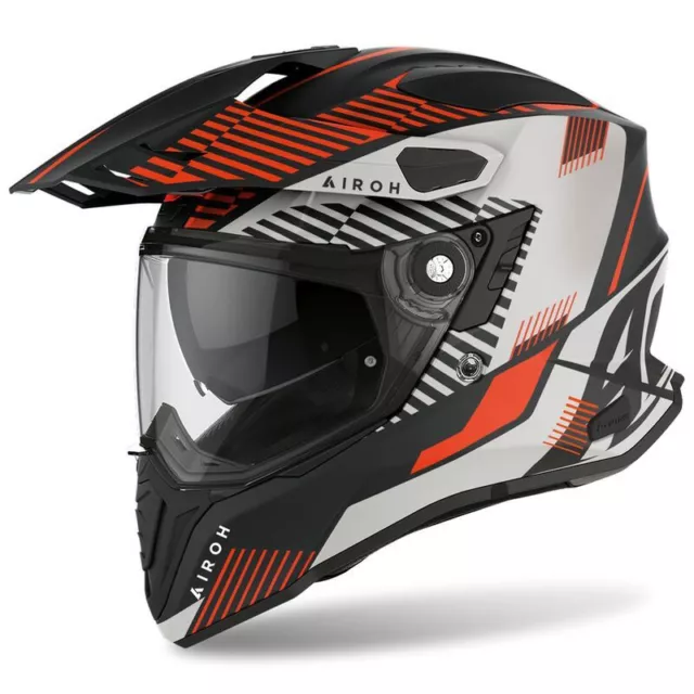 Casco Hombre Airoh COMMANDER Boost Naranja Adventure Enduro Touring Offroad KTM