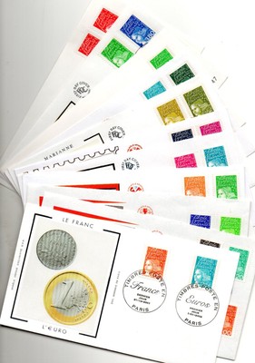 Lot De 11 Enveloppes 1Er Jour  France Marianne Du 14 Juillet