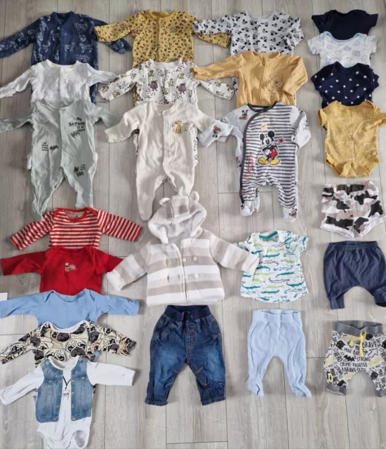 Baby Boy Clothes Bundle First Size Newborn Disney H&M George Very Good Condition