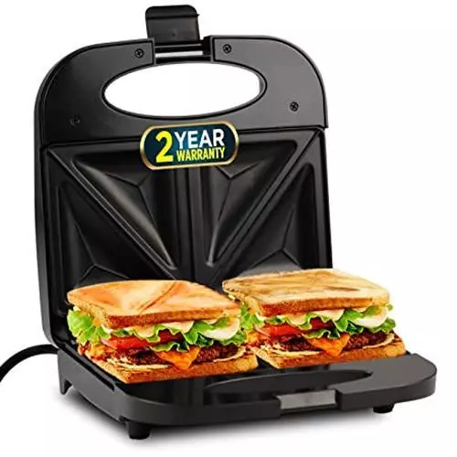 iBELL SM1535 Sandwich Maker, Grill & Toast, Electric, Nonstick, 750 Watt (Black)