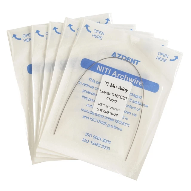 5X DENTAL ORTHODONTIC Arch Wire Heat Thermal Activated Niti Rectangular