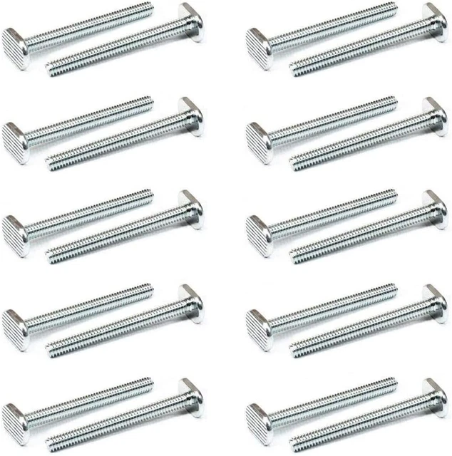 Tee 1/4-Inch-20, 2-1/2-Inch, 20-Pack QTB1005 T-Slot 20 Thread Size T-Bolt 2.5 In