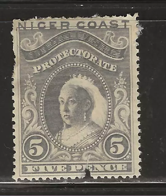 NIGER COAST PROTECTORATE...Sc #41...Mint HH w FAULTS...1893...SCV $24.00