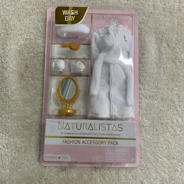 Naturalistas Fashion Accessory Pack Wash Day 6 Pieces Barbie Doll Accessories