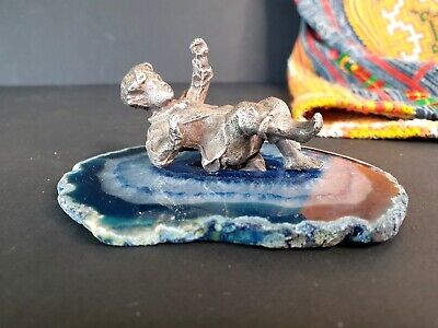 Old Australian Slice with Running Boy Paper Weight …beautiful collection piece
