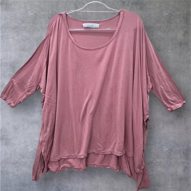 Free People Beach Top Womens M/L Oversized Slouchy Boxy Distressed Tee