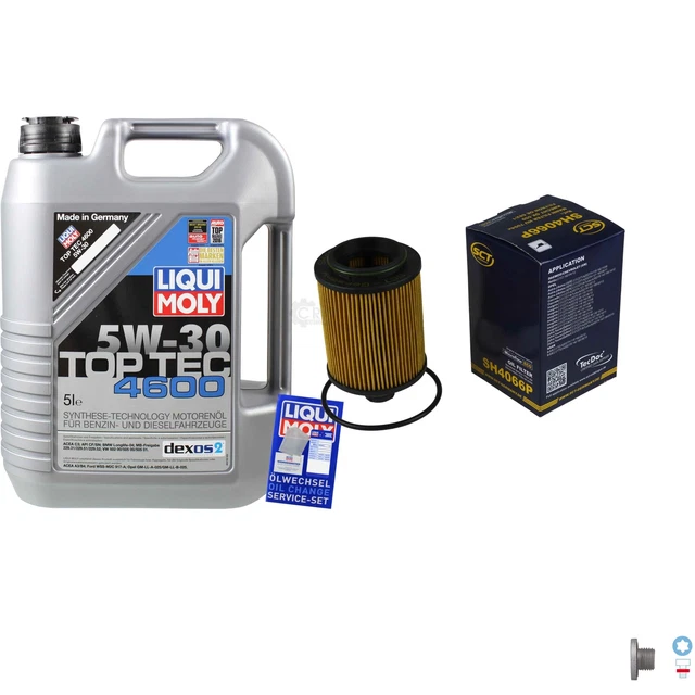 Sct Germania Filtro Olio 5 L Motore Liqui Moly 3756 Top Tec 4600 5W-30 per Opel
