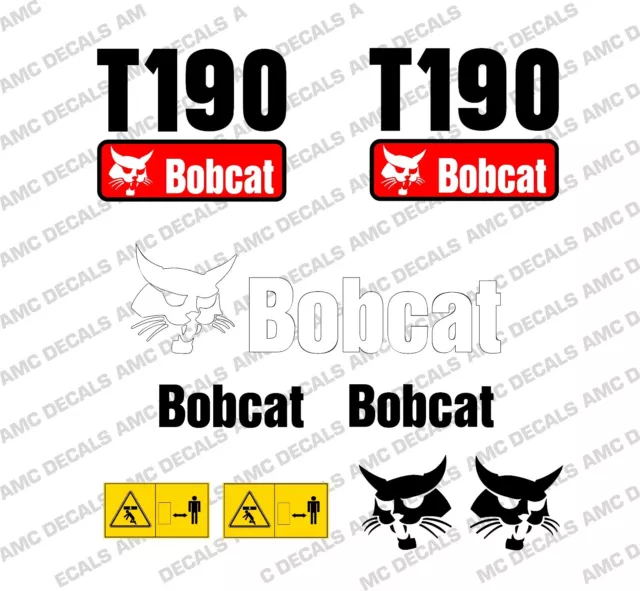 Bobcat T190 Mini Décalque Autocollant Set