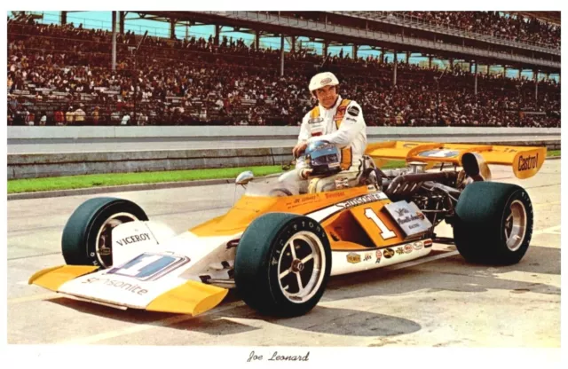 Joe Leonard 1971 Usac National Champion.vtg Racing Postcard*C3