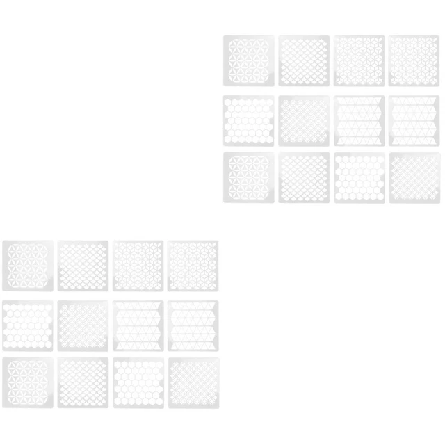 10 Stencil Acrilici FREE BLOSS Per Sashiko – Modelli Giapponesi Per Ricamo, 4.7x4.7 Pollici - 3