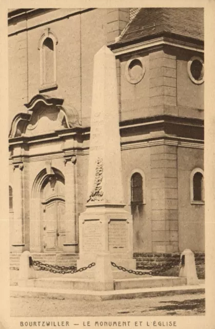 CPA AK Boutzwiller - Le Monument et L'Église (171393)