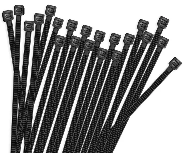 100Pcs Cable Zip Ties Heavy Duty 8 Inch, Premium Plastic Wire Ties with 50 Pound