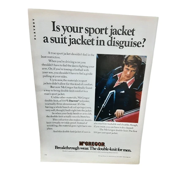 1971 McGregor Sport Jacket Original Print Ad