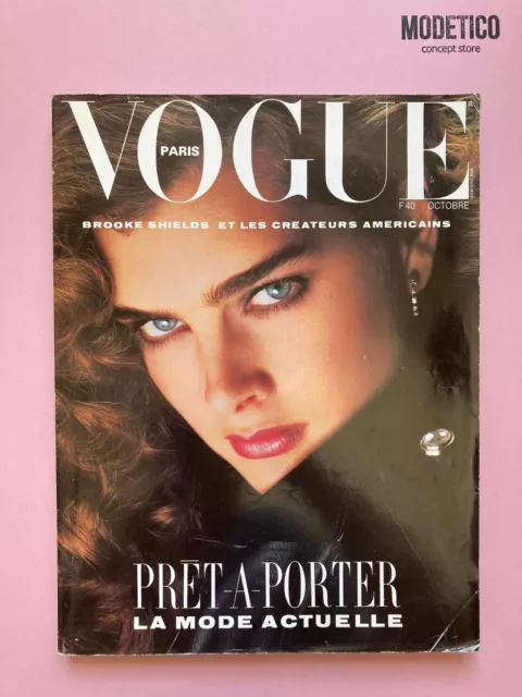 VOGUE Paris 650 octobre 1984 cover fashion mode Brooke Shields magazine revue