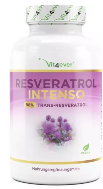 Vit4ever Resveratrol 60 Kapseln a 500 mg - 98% Trans-Resveratrol